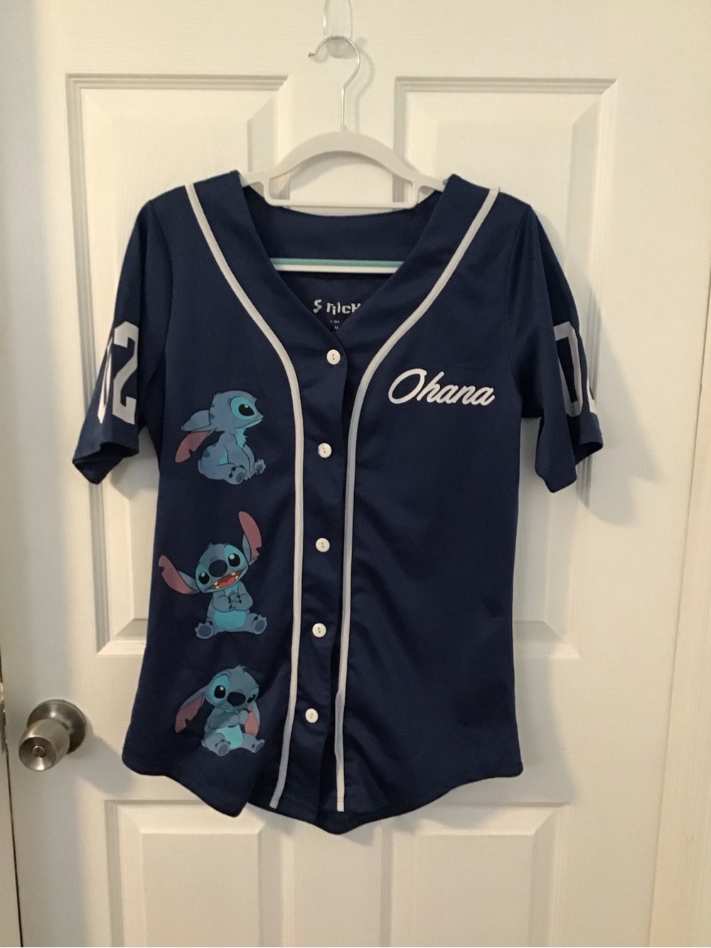 Ohana Navy Stitch Baseball Jersey for Kids